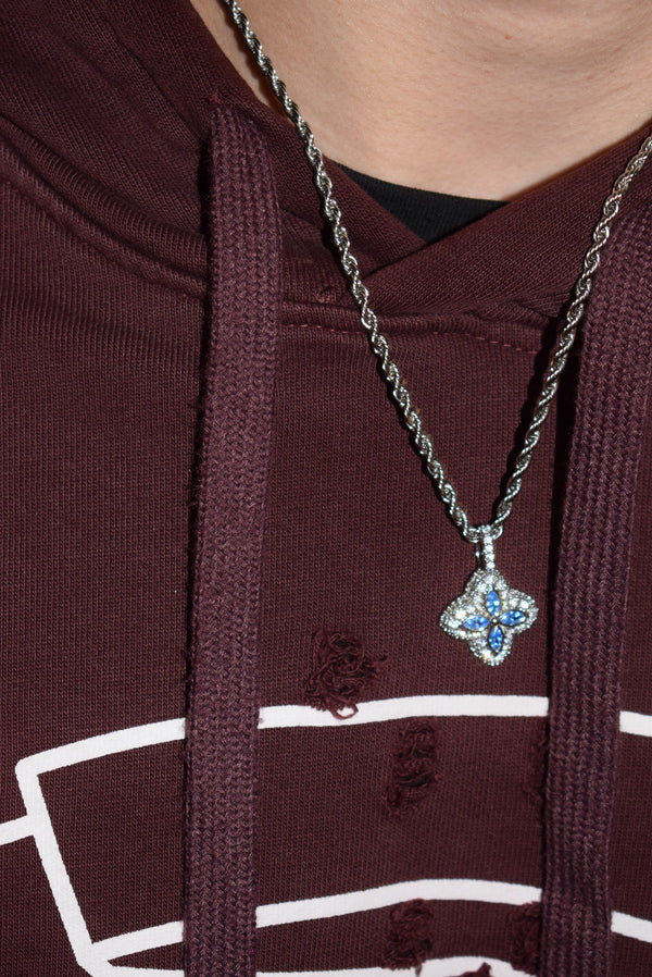 Icy Clover Chain - ice blue